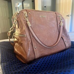 Rebecca Minkoff Cupid Satchel tan w gold hardware NWT